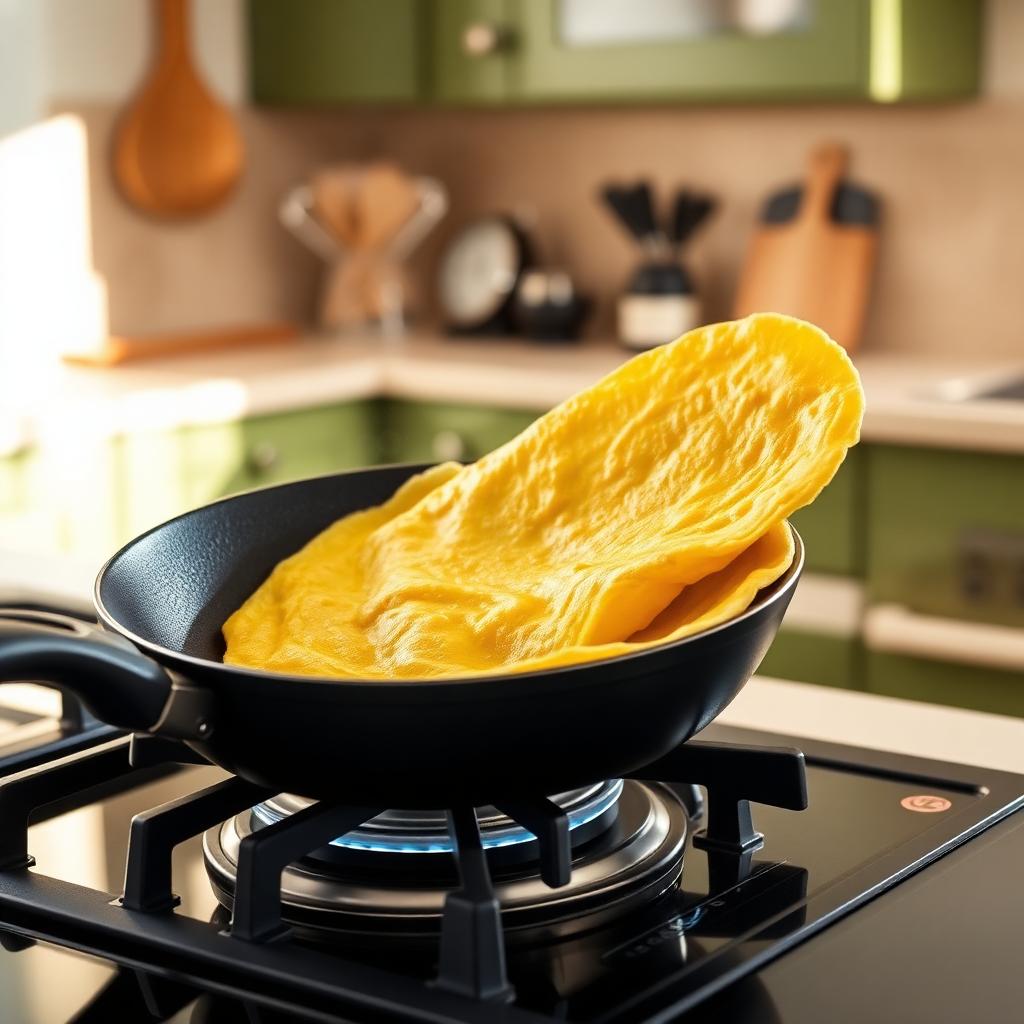 Frigideira antiaderente em ação — a comida solta-se sem agarrar